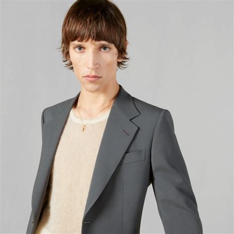 giacchetto gucci primaverile|Wool gabardine formal jacket in dark grey .